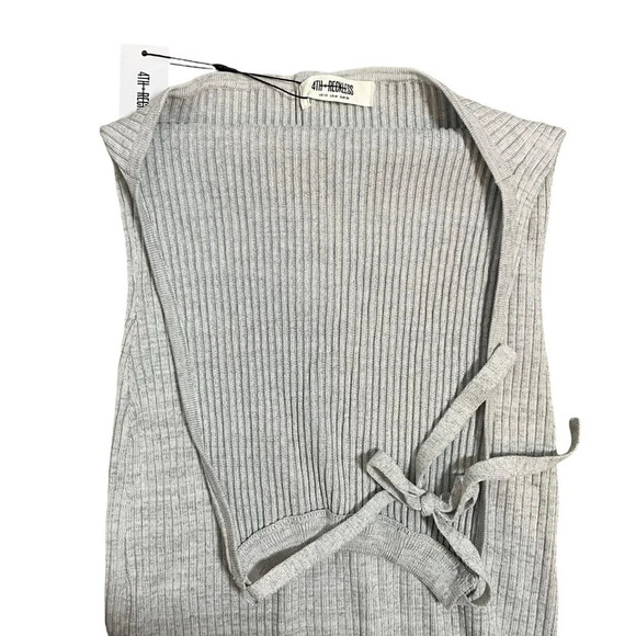 NWT Lulu’s 4th & Reckless Hanna Ribbed Bodycon Halter Dress in Grey Size M - Picture 12 of 15